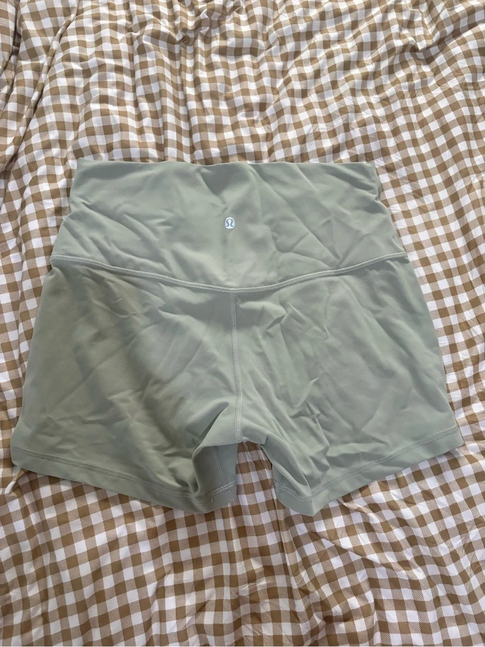 Lululemon Align top and high rise shorts in fog green only worn once